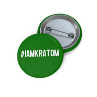 #IAMKRATOM Pin Buttons (Green)