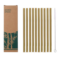 Natural Organic Bamboo Straw Set