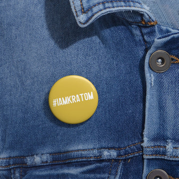 #IAMKRATOM Pin Buttons (Gold)