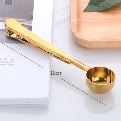 2-In-1 Stainless Steel Coffee Spoon Clip