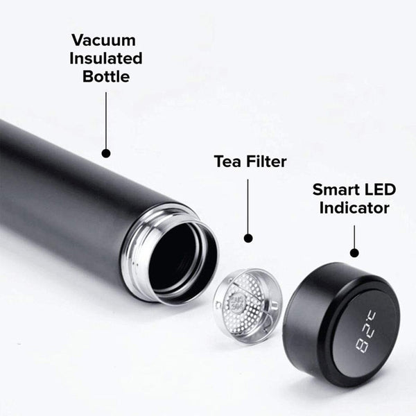 Smart Vacuum Insulated Water Bottle W/ Led Temperature Display