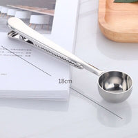 2-In-1 Stainless Steel Coffee Spoon Clip